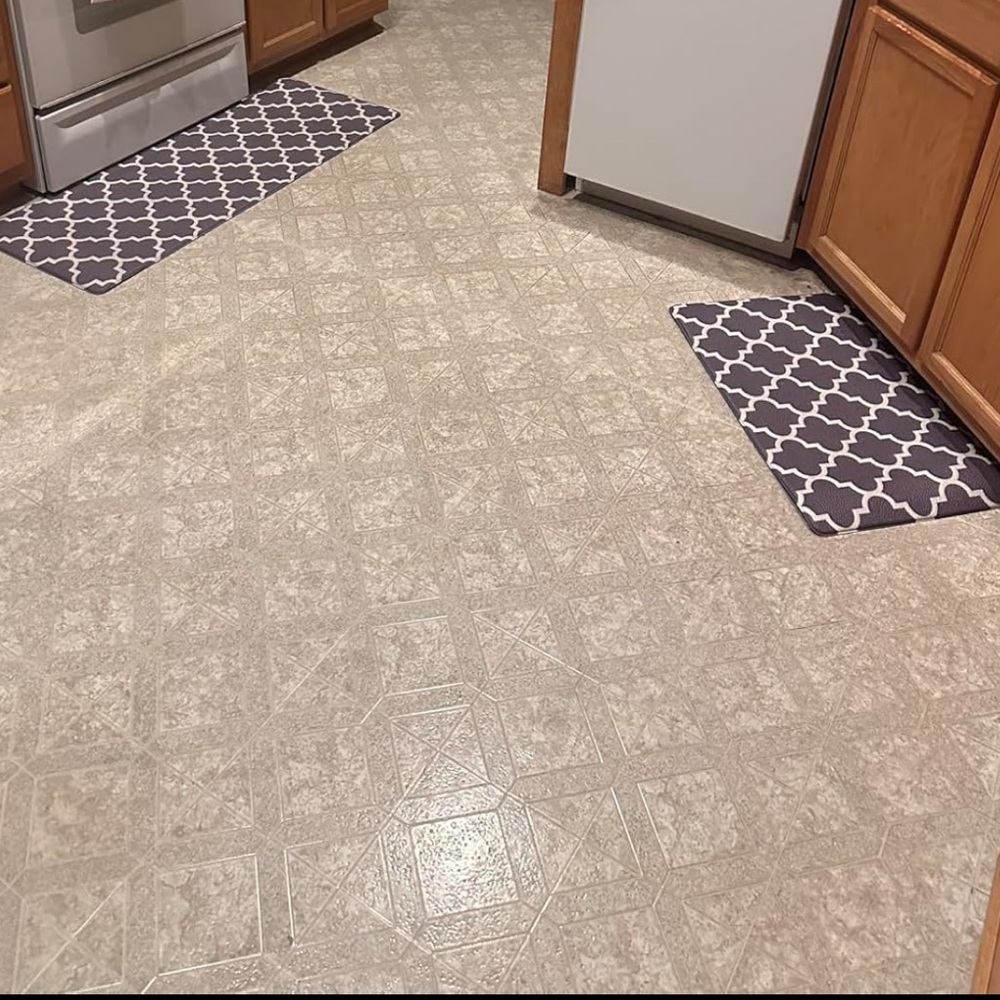 *New* Gray Geometric Design Kitchen ComfiLife Rugs (2 Pack - Medium/Large) - Picture 13 of 13